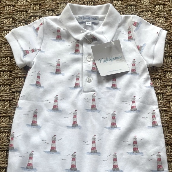 NWT Nellapima Lighthouse Print Romper
Short Sleeve 0-3 M - Picture 4 of 8
